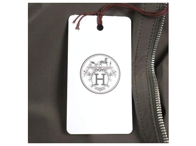 Hermès Herrenjacke aus Wolle und Nylon mit Knöpfen Hermes Serie Grün - Ansicht 19