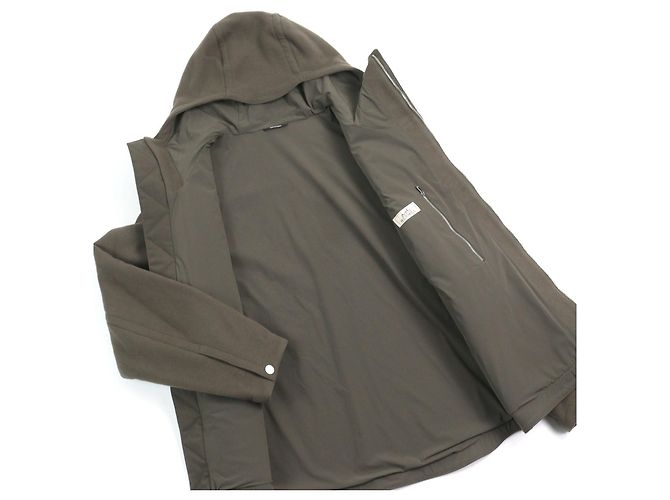 Hermès Herrenjacke aus Wolle und Nylon mit Knöpfen Hermes Serie Grün - Ansicht 3