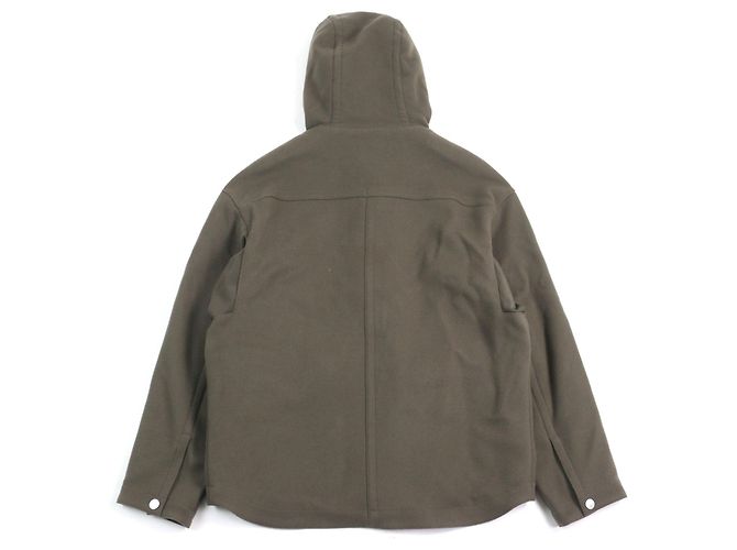 Hermès Herrenjacke aus Wolle und Nylon mit Knöpfen Hermes Serie Grün - Ansicht 4