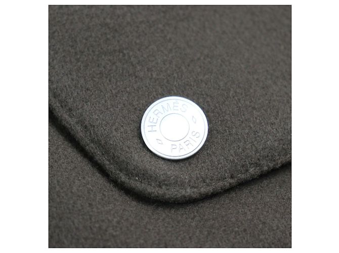 Hermès Herrenjacke aus Wolle und Nylon mit Knöpfen Hermes Serie Grün - Ansicht 7