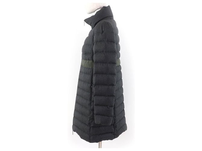 Abrigo de lana Moncler SOLOGNE Gris Gris antracita - vista 2