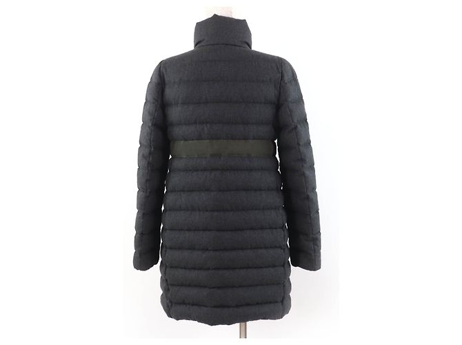 Abrigo de lana Moncler SOLOGNE Gris Gris antracita - vista 3