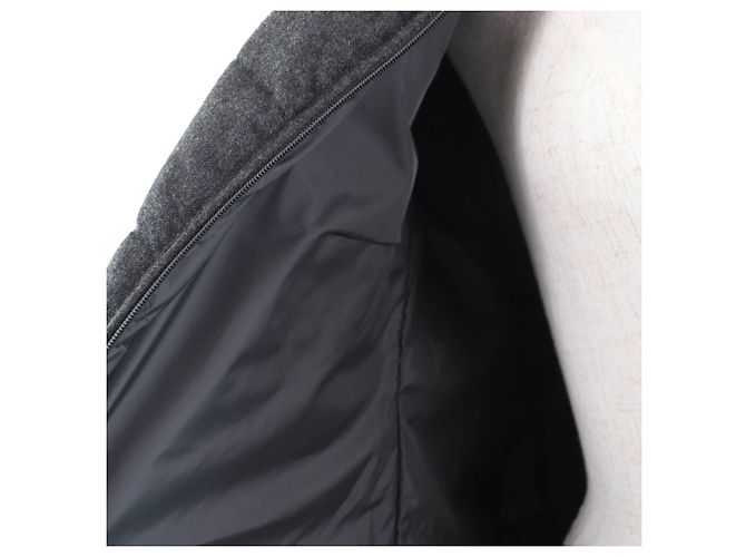 Abrigo de lana Moncler SOLOGNE Gris Gris antracita - vista 5