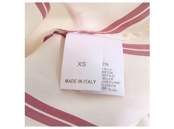 Autre Marque Camicia in seta a righe Brunello Cucinelli Beige Crudo - vista 7