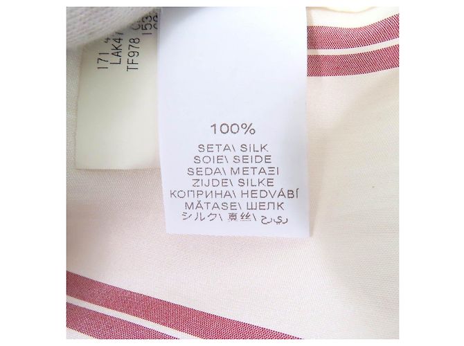 Autre Marque Camicia in seta a righe Brunello Cucinelli Beige Crudo - vista 8