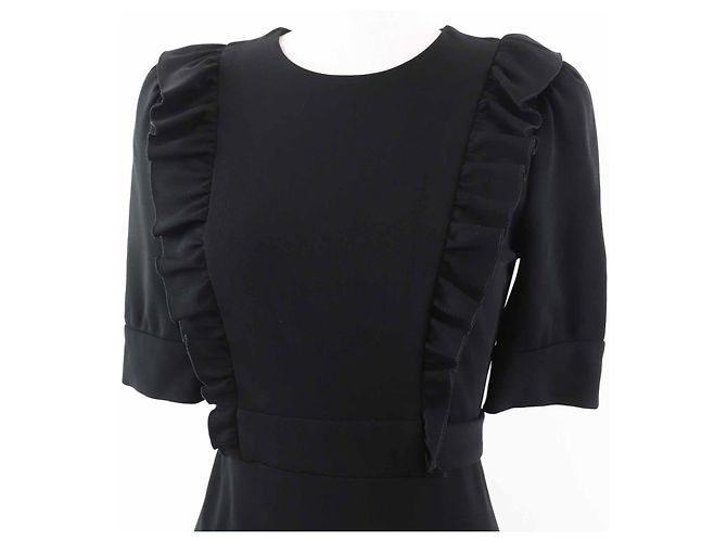 Gucci One Piece Rayon Kleid Schwarz - Ansicht 2