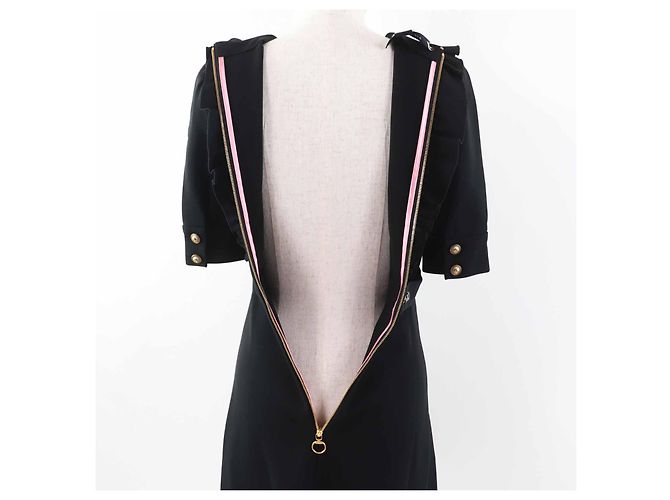 Gucci One Piece Rayon Kleid Schwarz - Ansicht 5