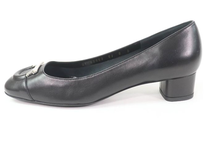 Pumps in pelle Gancini Salvatore Ferragamo Nero - vista 4