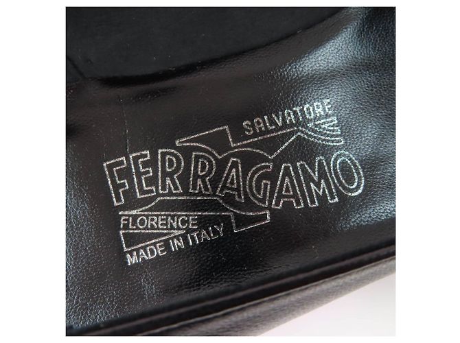Pumps in pelle Gancini Salvatore Ferragamo Nero - vista 9