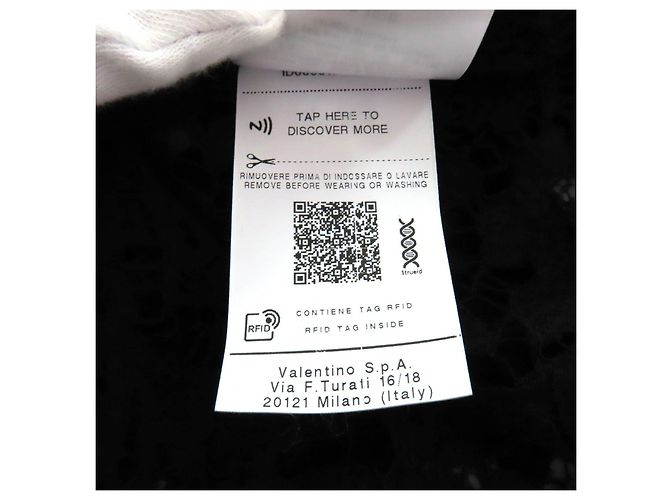 Top de encaje de rayón con logo VLTN de Valentino Negro - vista 10