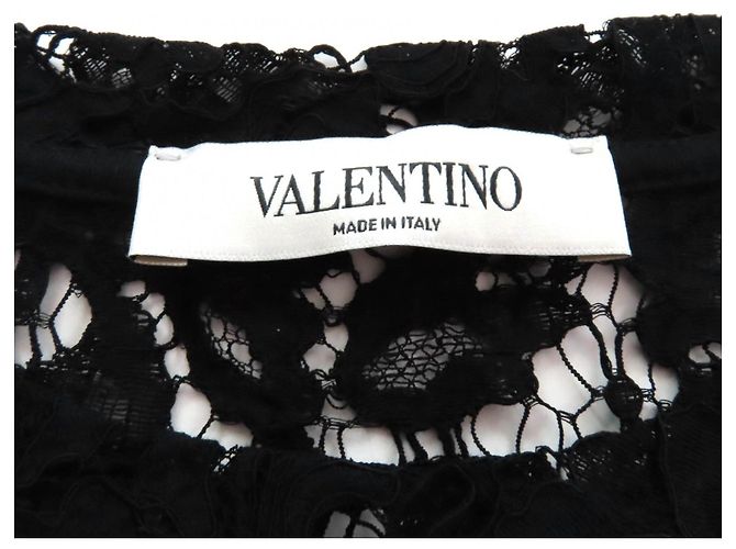 Top de encaje de rayón con logo VLTN de Valentino Negro - vista 6