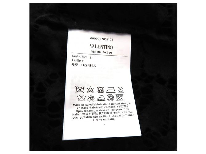 Top de encaje de rayón con logo VLTN de Valentino Negro - vista 7