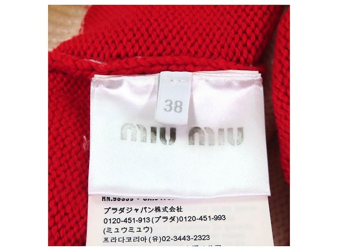 Wollpullover Miu Miu MML304 Rot Roh - Ansicht 7