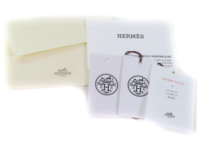 Top de cordero de seda Hermès 38 Beige Verde - vista 12