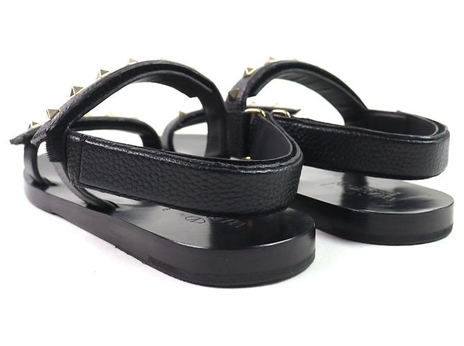 Sandali in pelle con cinturino Rockstud di Valentino Garavani Nero - vista 4