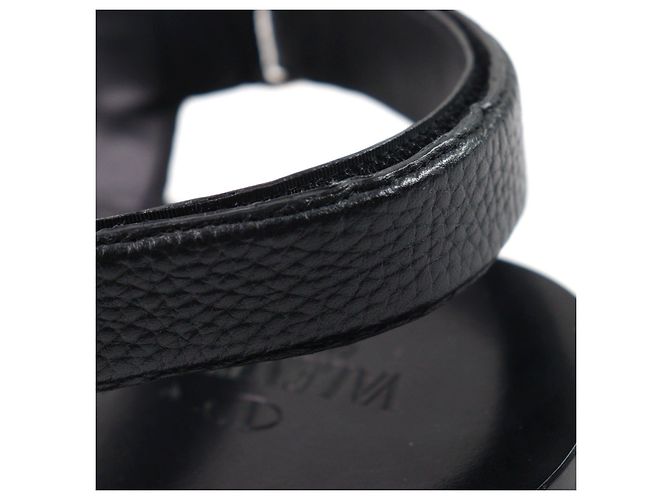Sandali in pelle con cinturino Rockstud di Valentino Garavani Nero - vista 7