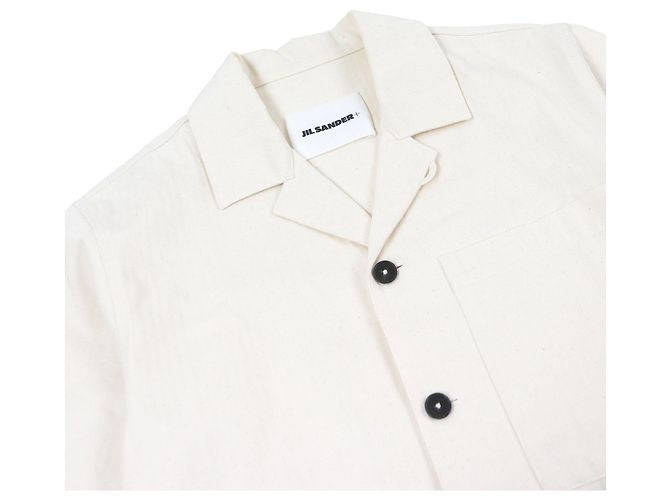 Camisa de algodón con estampado de espiga Jil Sander+ Beige Crudo - vista 2