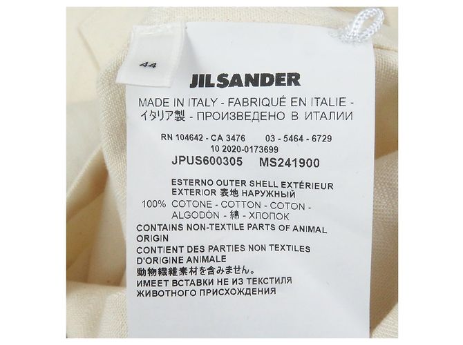 Camisa de algodón con estampado de espiga Jil Sander+ Beige Crudo - vista 7