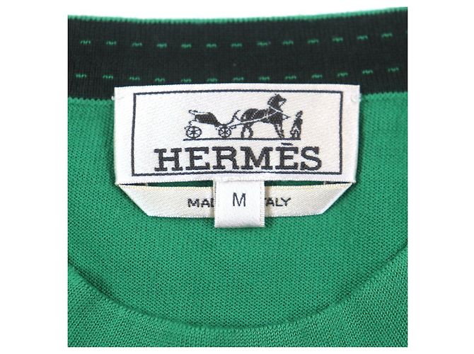 Hermès Wollstrick mit H-Stickerei Grün - Ansicht 5