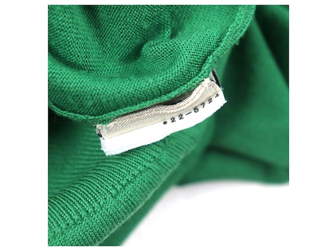 Hermès Wollstrick mit H-Stickerei Grün - Ansicht 8