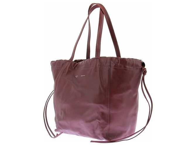Céline Borsa in pelle bordeaux 'Coulisse' Bordò - vista 5