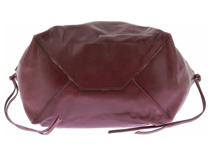 Céline Borsa in pelle bordeaux 'Coulisse' Bordò - vista 7