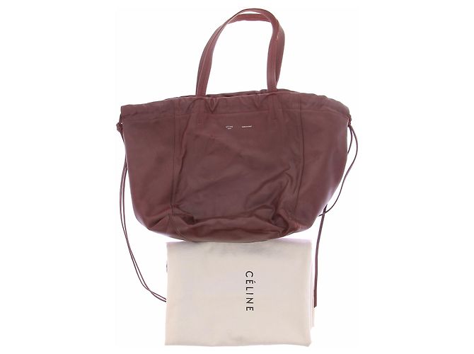 Céline Borsa in pelle bordeaux 'Coulisse' Bordò - vista 8