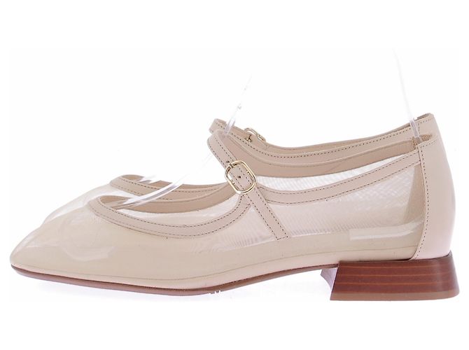 SéZane Bailarinas "Mary Jane" en malla beige - vista 3