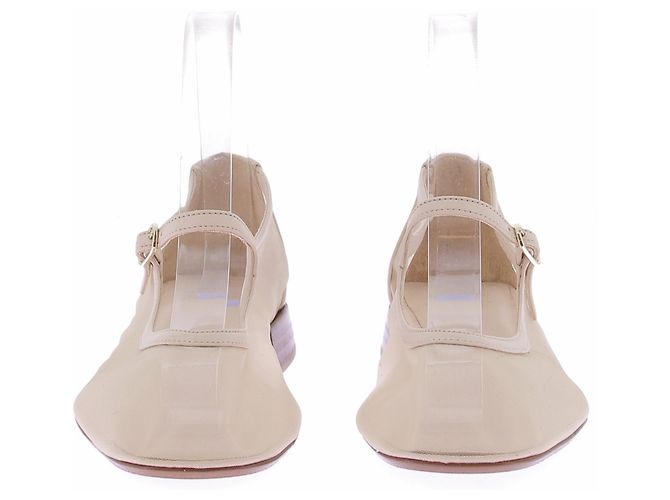 SéZane Bailarinas "Mary Jane" en malla beige - vista 4