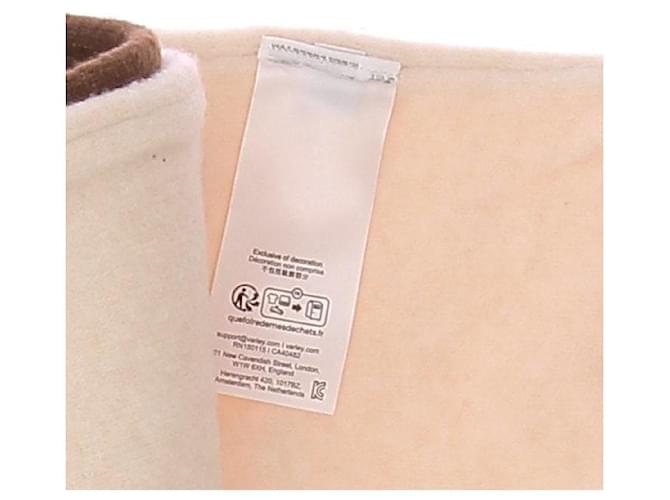 Autre Marque Sciarpa marrone e bianca in lana Beige - vista 4