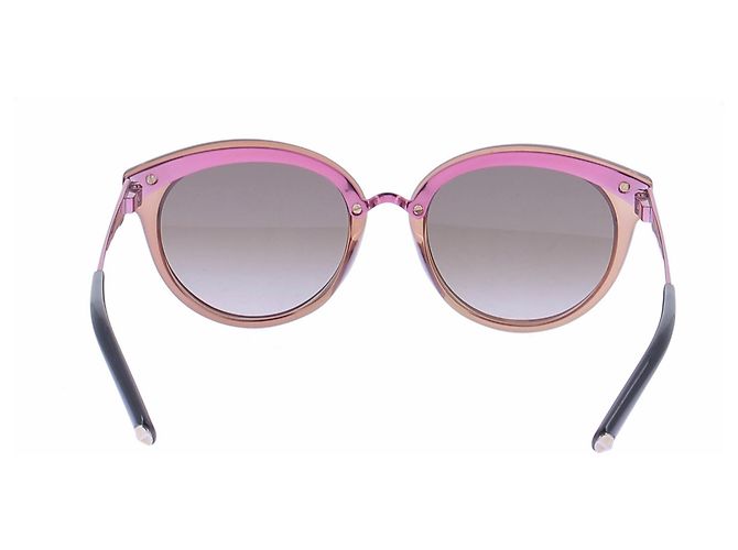 Dior Occhiali da sole in plastica cammello e metallo rosa - vista 3