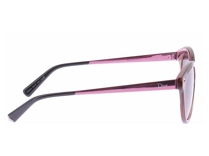 Dior Occhiali da sole in plastica cammello e metallo rosa - vista 4