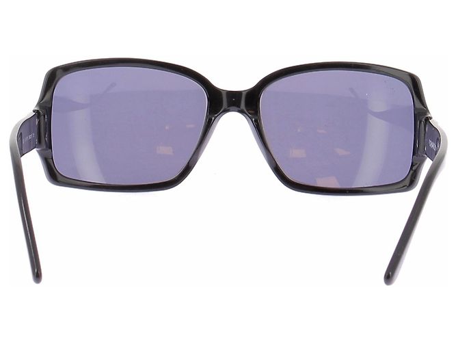 Chanel Óculos de sol pretos CC prateados - vista 3