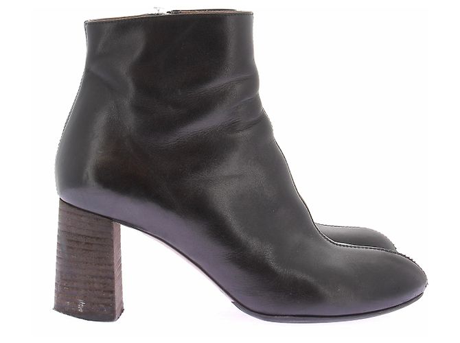 Chloé Schwarze Leder-Boots - Ansicht 2