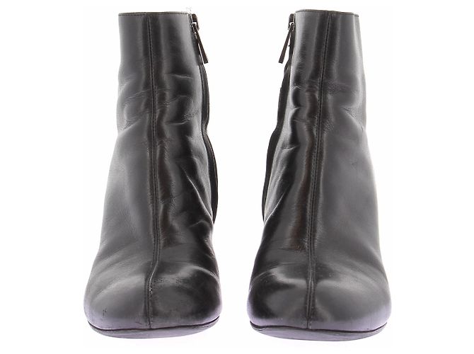 Chloé Schwarze Leder-Boots - Ansicht 4