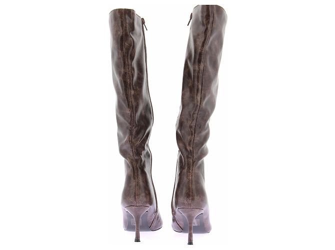 Autre Marque Botas altas marrones de cuero Castaño - vista 5