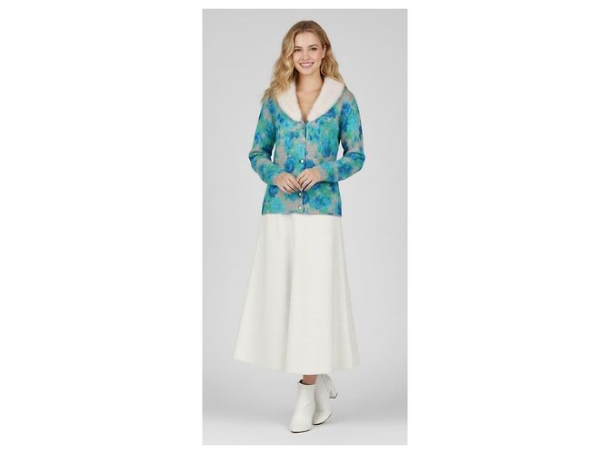 Chic Cardigan von BLUMARINE! MIT MINK! Größe 42IT Mehrfarben - Ansicht 10