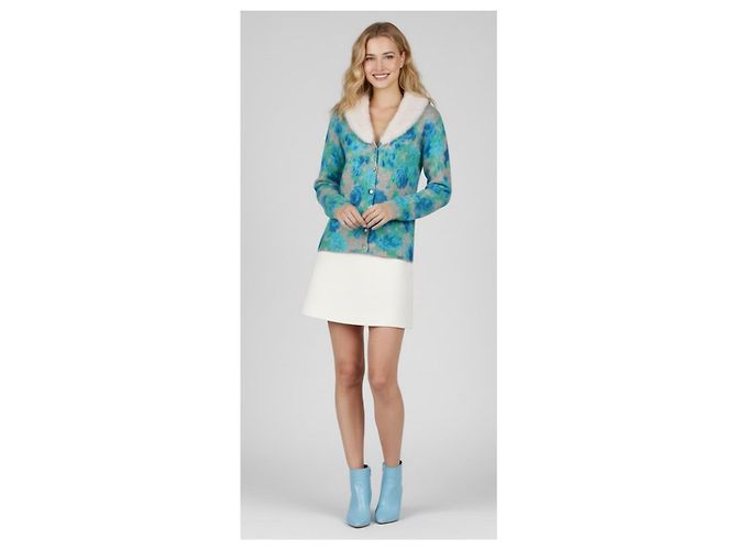 Chic Cardigan von BLUMARINE! MIT MINK! Größe 42IT Mehrfarben - Ansicht 11