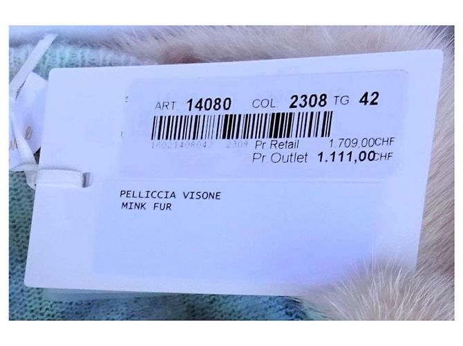Chic Cardigan von BLUMARINE! MIT MINK! Größe 42IT Mehrfarben - Ansicht 2