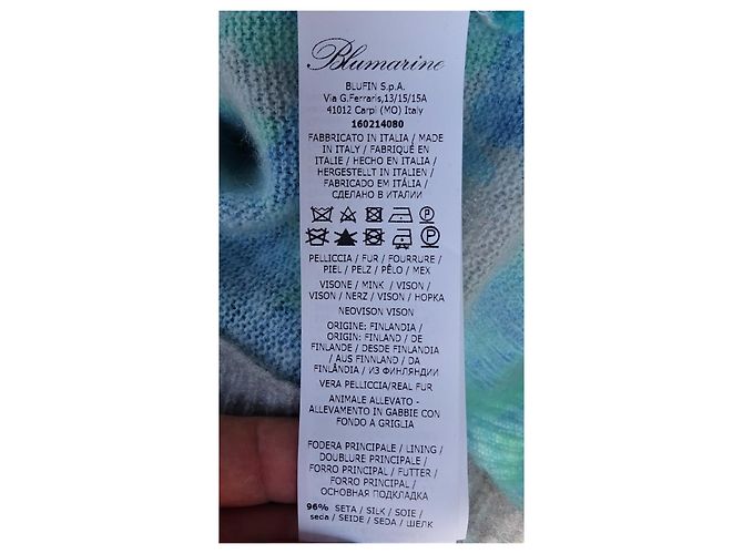 Chic Cardigan von BLUMARINE! MIT MINK! Größe 42IT Mehrfarben - Ansicht 6
