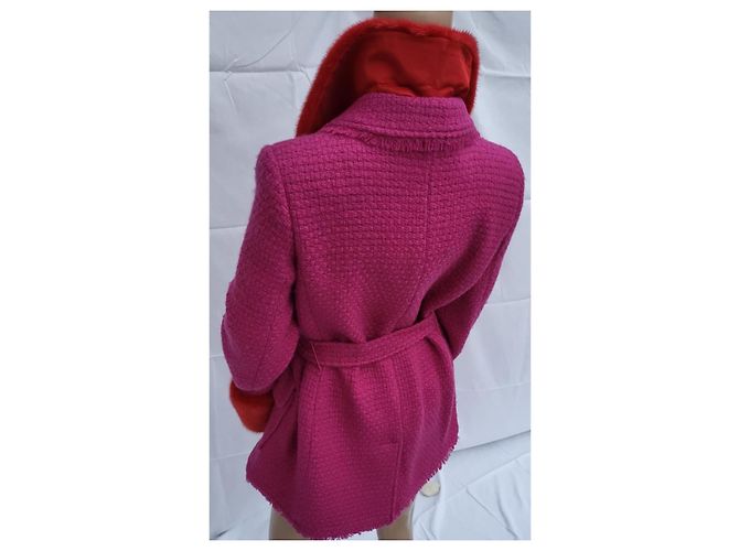 Abrigo de lana BLUMARINE con visón talla 42IT Morado oscuro - vista 12