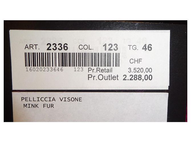 BLUMARINE BELLISSIMO abrigo de lana con visón! talla 46IT Morado oscuro - vista 4