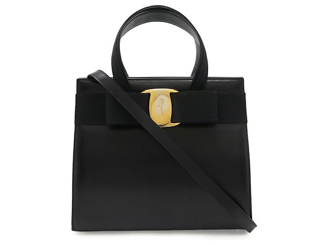 Borsa a mano/spalla Vara Salvatore Ferragamo Nero - vista 2