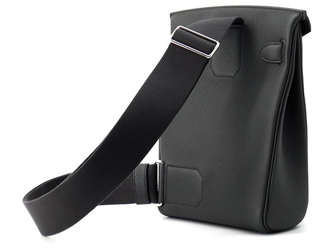 Hermès Borsa a corpo Hermes Kelly Akkad PM Nero - vista 2