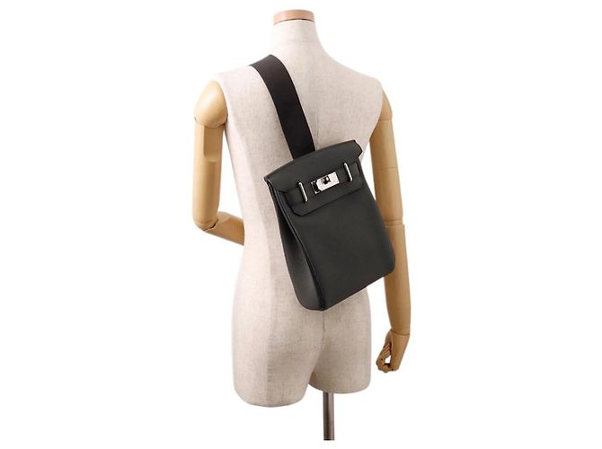 Hermès Borsa a corpo Hermes Kelly Akkad PM Nero - vista 4