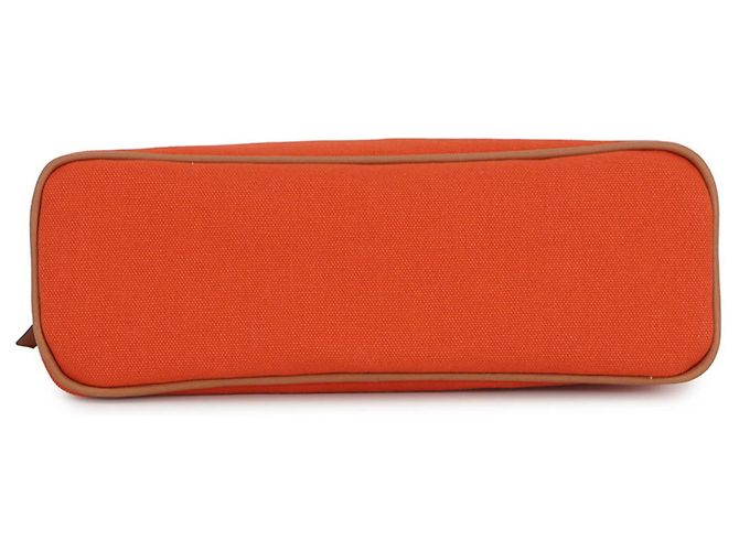 Hermès Bolide Pouch MM aus orangefarbenem Canvas - Ansicht 3