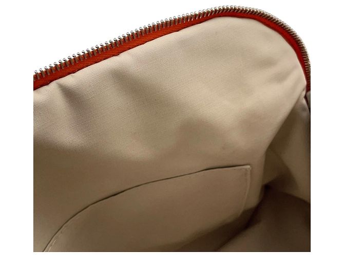 Hermès Bolide Pouch MM aus orangefarbenem Canvas - Ansicht 7