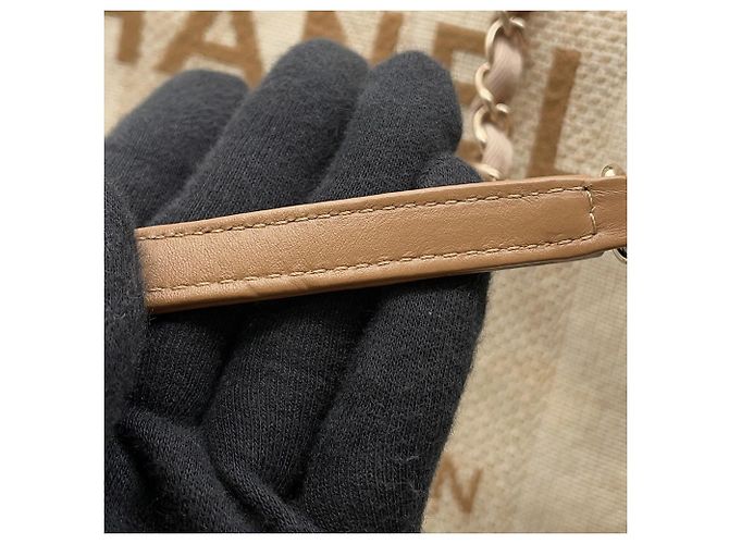 Chanel Deauville Medium Tote Bag Beige - Ansicht 10
