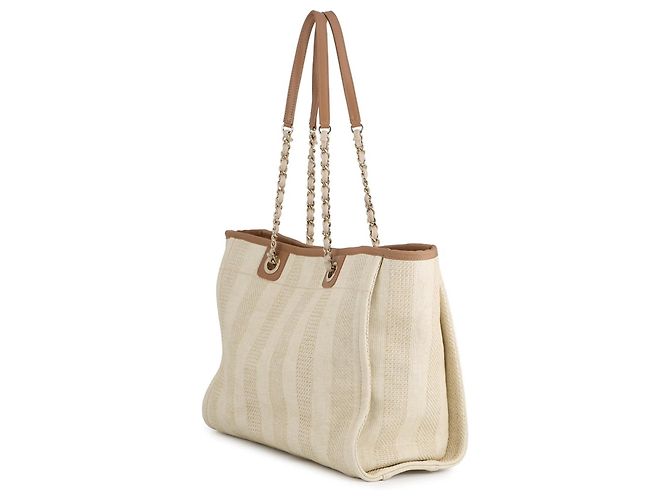 Chanel Deauville Medium Tote Bag Beige - Ansicht 2
