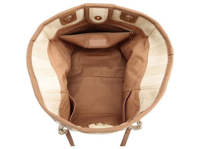 Chanel Deauville Medium Tote Bag Beige - Ansicht 5